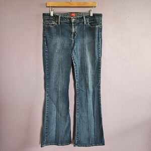 Mossimo Vintage Y2K 2000s Skater Dark Wash Stretch Bootcut Flare Jeans